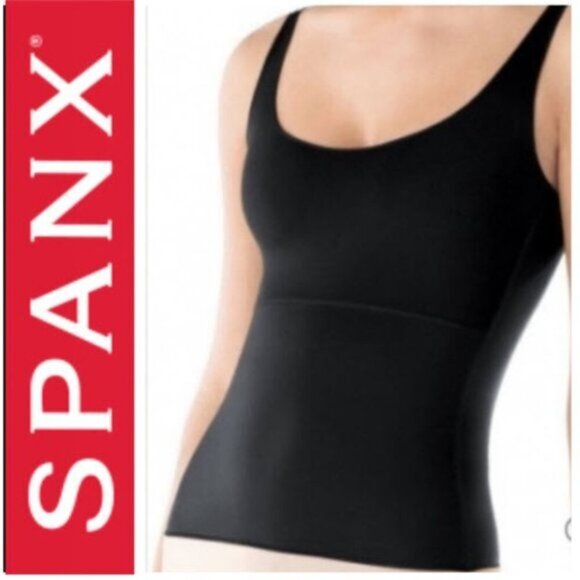 SPANX Black The Hide & Sleek Black Cami Tank Top Size Large - Picture 1 of 8